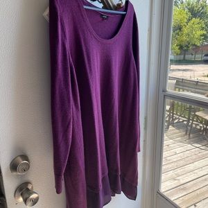 Plus in Purple with a hint of sparkle! size 3X lightweight sweater